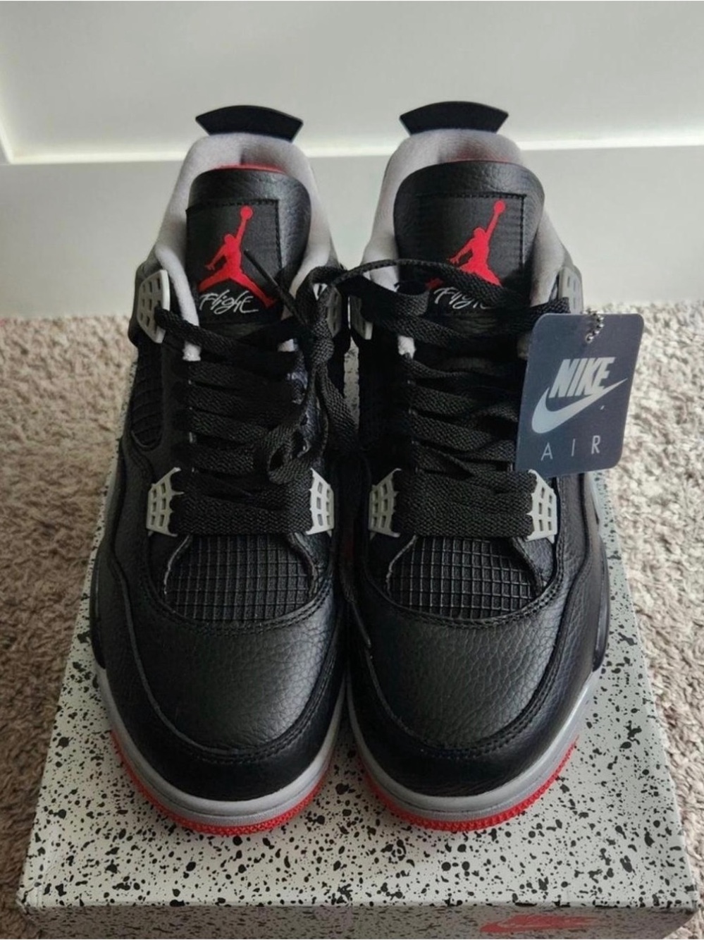 Jordan Retro 4 Black Red White Men’s Sneakers